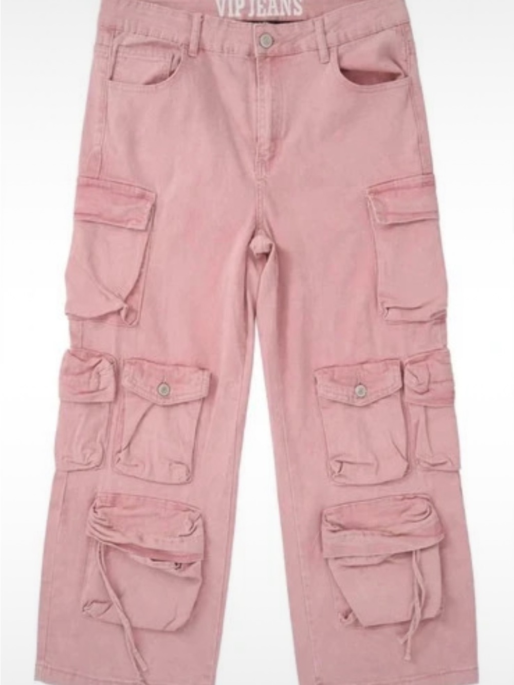 VIP Rose Pink Cargo Flare Jeans
